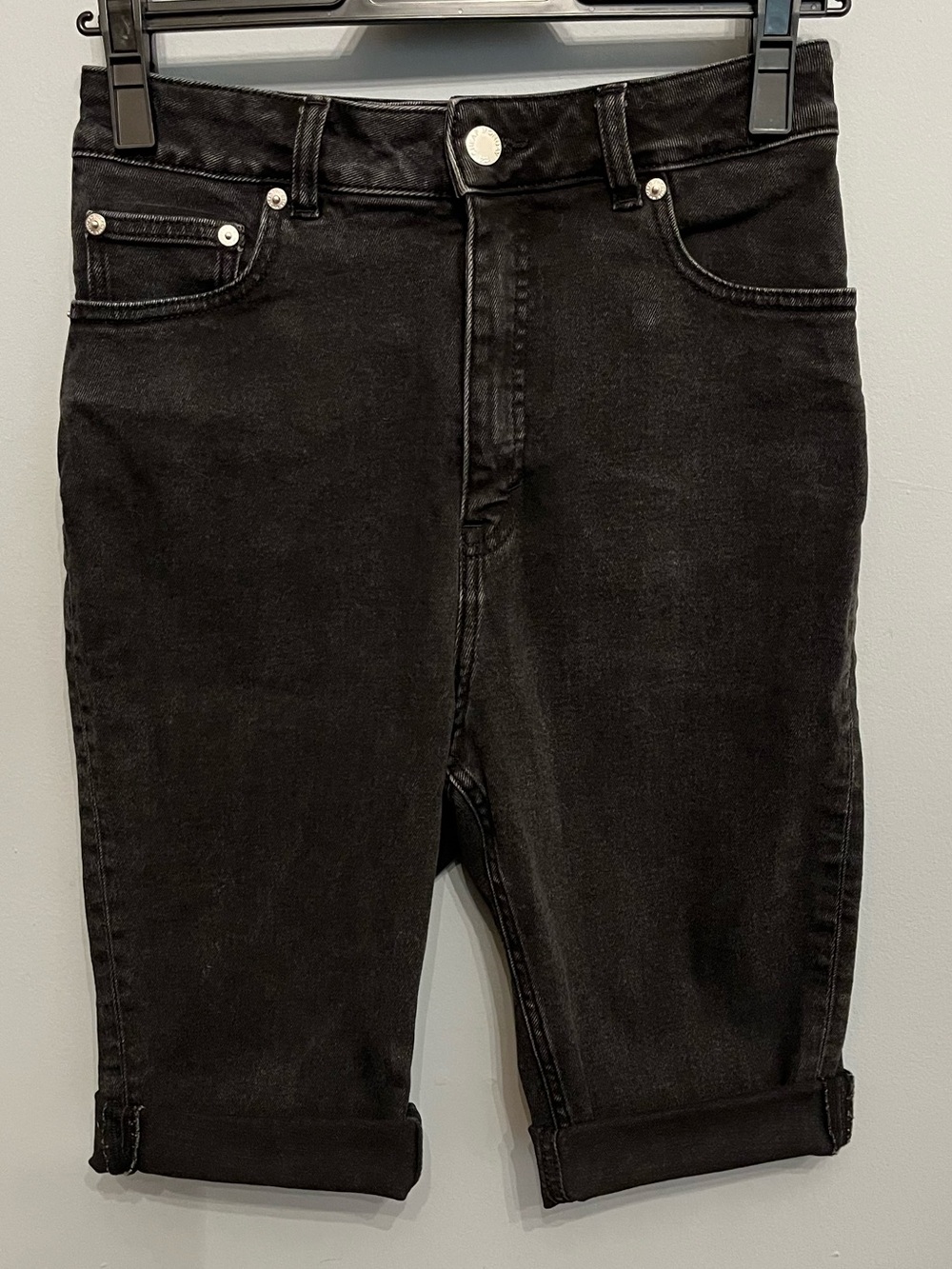 Cheap Monday Cut-Off Black Jeans, size 27 Waist